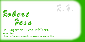 robert hess business card